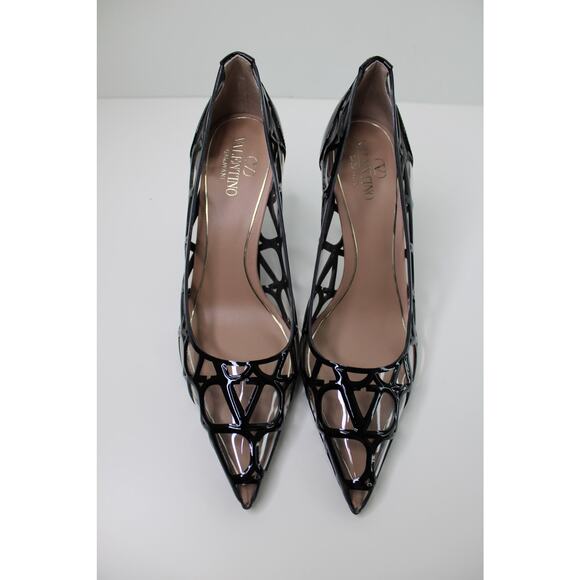 Valentino Garavani Toile Iconographe Black Pump 90mm, Size 37.5 - Picture 2 of 8